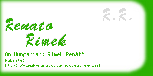 renato rimek business card